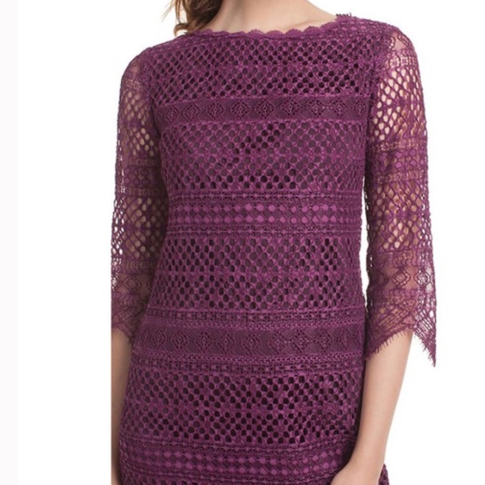 Trina Turk Lace Dress purple plum